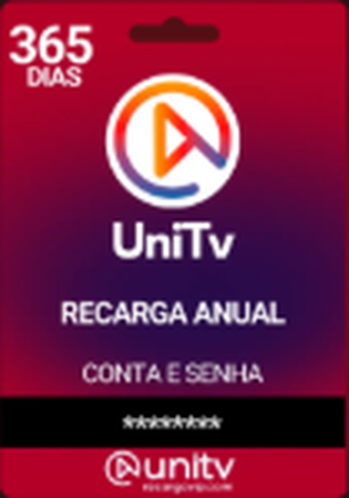 Cartão de recarga UniTV Anual